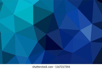 Dark Blue, Green vector abstract mosaic pattern. Colorful illustration in abstract style with triangles. A completely new design for your leaflet.