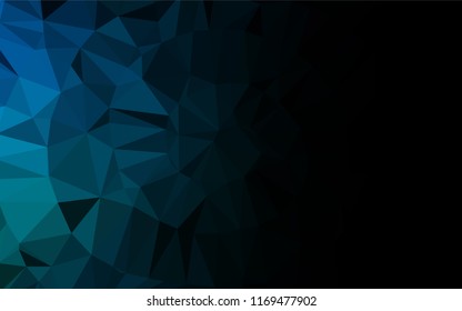 Dark Blue, Green vector abstract mosaic pattern. A vague abstract illustration with gradient. A completely new design for your business.