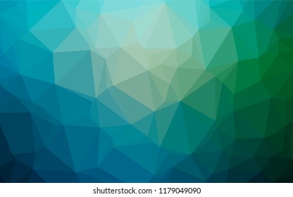 Dark Blue, Green vector abstract mosaic backdrop. Shining illustration, which consist of triangles. The textured pattern can be used for background.