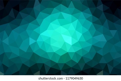 Dark Blue, Green vector abstract mosaic pattern. Colorful illustration in abstract style with triangles. Polygonal design for your web site.