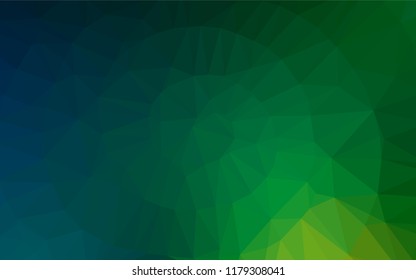 Dark Blue, Green vector abstract polygonal cover. Glitter abstract illustration with an elegant design. A new texture for your design.