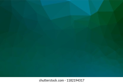 Dark Blue, Green vector abstract polygonal layout. Colorful illustration in abstract style with gradient. The textured pattern can be used for background.
