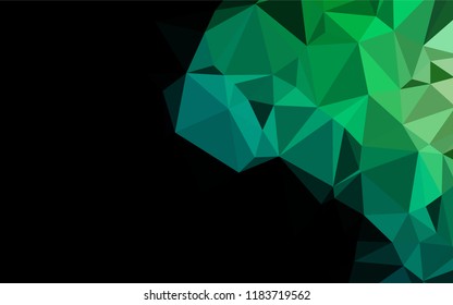 Dark Blue, Green vector abstract mosaic pattern. Brand new colored illustration in blurry style with gradient. A completely new design for your business.