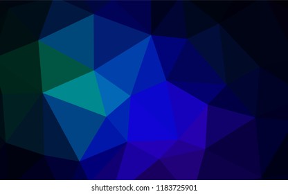 Dark Blue, Green vector abstract mosaic backdrop. Colorful illustration in abstract style with triangles. Completely new template for your banner.