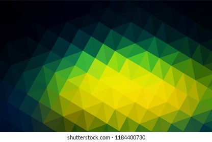 Dark Blue, Green vector abstract mosaic backdrop. Elegant bright polygonal illustration with gradient. Textured pattern for your backgrounds.