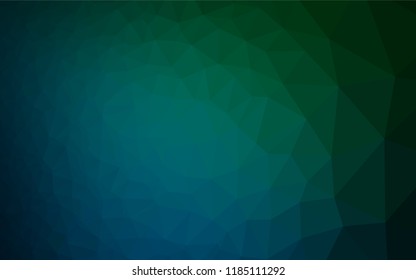 Dark Blue, Green vector abstract mosaic background. Shining illustration, which consist of triangles. The elegant pattern can be used as part of a brand book.