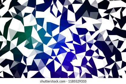 Dark Blue, Green vector abstract polygonal pattern. Colorful abstract illustration with triangles. New template for your brand book.