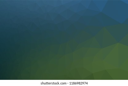 Dark Blue, Green vector abstract polygonal cover. Creative geometric illustration in Origami style with gradient. Brand new style for your business design.