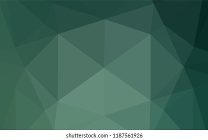 Dark Blue, Green vector abstract polygonal layout. Glitter abstract illustration with an elegant design. The completely new template can be used for your brand book.