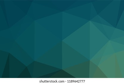 Dark Blue, Green vector abstract polygonal layout. An elegant bright illustration with gradient. The textured pattern can be used for background.