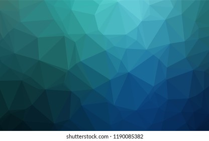 Dark Blue, Green vector abstract mosaic pattern. Glitter abstract illustration with an elegant design. The polygonal design can be used for your web site.