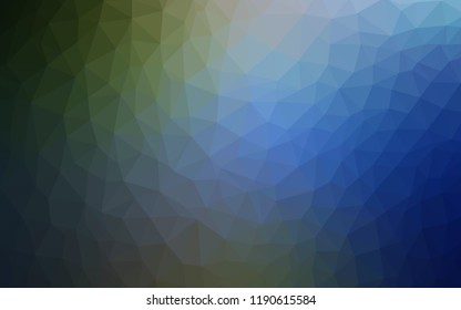 Dark Blue, Green vector abstract mosaic background. A completely new color illustration in a polygonal style. New template for your brand book.