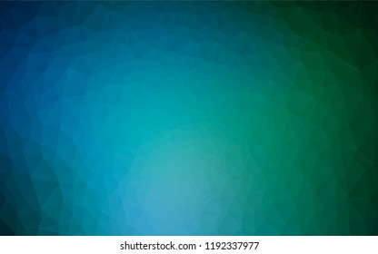Dark Blue, Green vector abstract mosaic pattern. A vague abstract illustration with gradient. The template can be used as a background for cell phones.