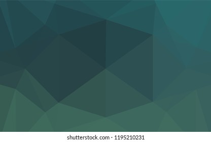Dark Blue, Green vector abstract mosaic background. Creative geometric illustration in Origami style with gradient. Brand new design for your business.