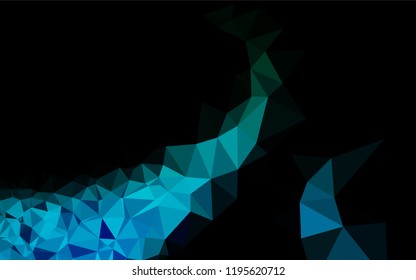 Dark Blue, Green vector abstract polygonal cover. Creative geometric illustration in Origami style with gradient. Brand new design for your business.
