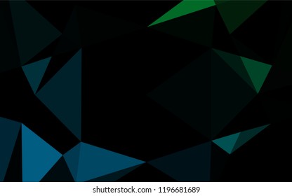 Dark Blue, Green vector abstract mosaic pattern. Shining colored illustration in a Brand new style. Brand new style for your business design.