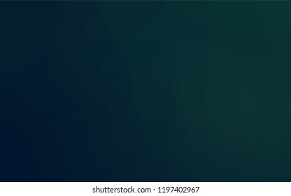 Dark Blue, Green vector abstract mosaic pattern. Creative geometric illustration in Origami style with gradient. A new texture for your design.