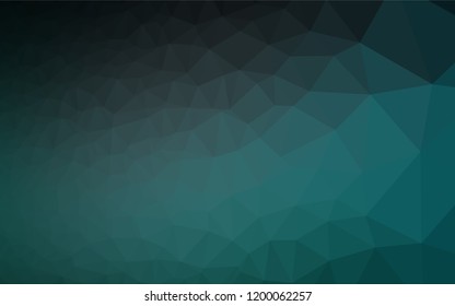 Dark Blue, Green vector abstract polygonal layout. A completely new color illustration in a vague style. Brand new style for your business design.