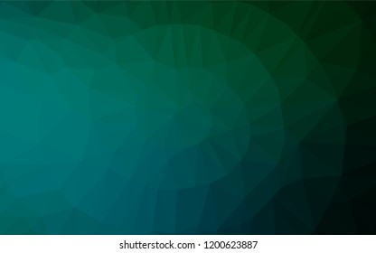 Dark Blue, Green vector abstract mosaic background. Modern geometrical abstract illustration with gradient. The polygonal design can be used for your web site.