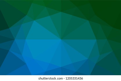 Dark Blue, Green vector abstract mosaic backdrop. Glitter abstract illustration with an elegant design. The polygonal design can be used for your web site.