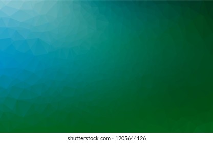 Dark Blue, Green vector abstract mosaic background. Modern geometrical abstract illustration with gradient. The elegant pattern can be used as part of a brand book.