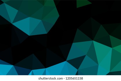 Dark Blue, Green vector abstract mosaic background. A completely new color illustration in a vague style. Brand new design for your business.