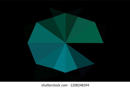 Dark Blue, Green vector abstract polygonal texture. Modern geometrical abstract illustration with gradient. A completely new template for your business design.