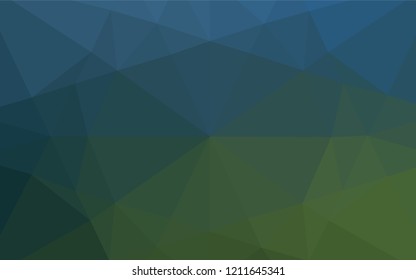 Dark Blue, Green vector abstract polygonal cover. Colorful abstract illustration with gradient. The polygonal design can be used for your web site.