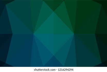 Dark Blue, Green vector abstract mosaic backdrop. Colorful illustration in abstract style with gradient. A completely new template for your business design.