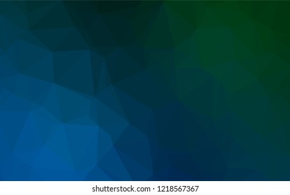 Dark Blue, Green vector abstract mosaic pattern. An elegant bright illustration with gradient. Brand new design for your business.