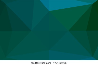 Dark Blue, Green vector abstract polygonal texture. An elegant bright illustration with gradient. The textured pattern can be used for background.