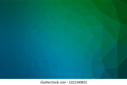 Dark Blue, Green vector abstract mosaic background. Glitter abstract illustration with an elegant design. Brand new style for your business design.