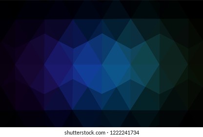 Dark Blue, Green vector abstract mosaic pattern. A completely new color illustration in a polygonal style. Brand new design for your business.