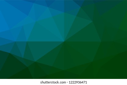 Dark Blue, Green vector abstract mosaic pattern. Brand new colored illustration in blurry style with gradient. A completely new design for your business.