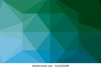Dark Blue, Green vector abstract mosaic backdrop. A completely new color illustration in a vague style. The elegant pattern can be used as part of a brand book.