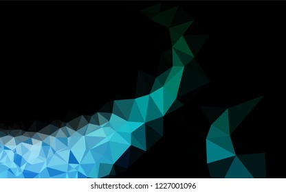 Dark Blue, Green vector abstract mosaic pattern. Brand new colored illustration in blurry style with gradient. A completely new design for your business.