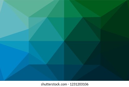 Dark Blue, Green vector abstract mosaic backdrop. A completely new color illustration in a vague style. The template can be used as a background for cell phones.