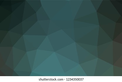 Dark Blue, Green vector abstract mosaic backdrop. Creative geometric illustration in Origami style with gradient. Brand new design for your business.