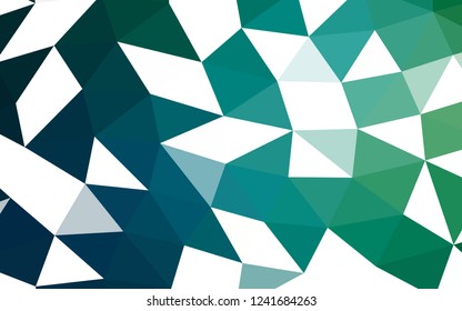 Dark Blue, Green vector abstract polygonal abstract polygonal. Shining illustration, which consist of triangles. The textured pattern can be used for background.