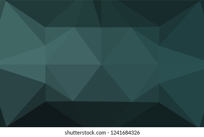Dark Blue, Green vector abstract polygonal cover. Creative illustration in halftone style with gradient. The best triangular design for your business.