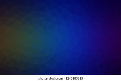 Dark Blue, Green vector abstract mosaic pattern. Shining polygonal illustration, which consist of triangles. Template for cell phone's backgrounds.