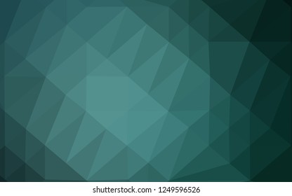 Dark Blue, Green vector abstract mosaic pattern. Creative illustration in halftone style with gradient. Brand new design for your business.