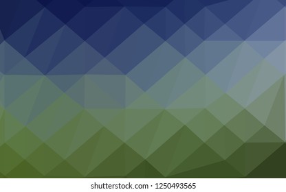 Dark Blue, Green vector abstract mosaic pattern. Colorful abstract illustration with gradient. Completely new design for your business.