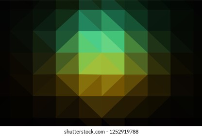 Dark Blue, Green vector abstract mosaic background. Colorful illustration in abstract style with triangles. A completely new design for your leaflet.