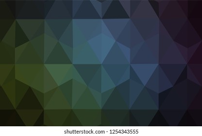 Dark Blue, Green vector abstract polygonal template. A completely new color illustration in a polygonal style. Completely new template for your banner.