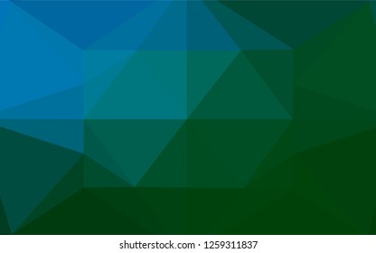 Dark Blue, Green vector abstract mosaic pattern. Colorful abstract illustration with gradient. A completely new template for your business design.