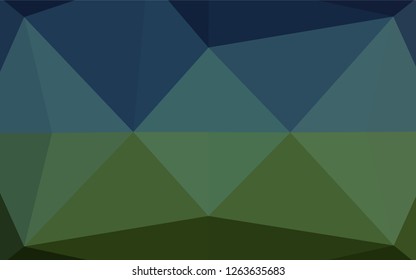 Dark Blue, Green vector abstract mosaic pattern. Glitter abstract illustration with an elegant design. A new texture for your design.
