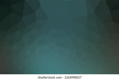 Dark Blue, Green vector abstract polygonal layout. Creative geometric illustration in Origami style with gradient. A completely new template for your business design.