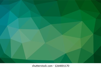 Dark Blue, Green vector abstract mosaic backdrop. Creative geometric illustration in Origami style with gradient. The textured pattern can be used for background.