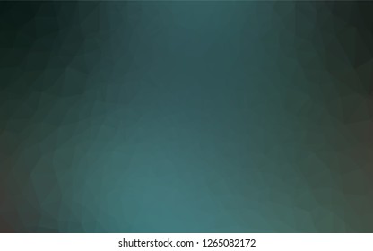 Dark Blue, Green vector abstract polygonal texture. A completely new color illustration in a vague style. The best triangular design for your business.